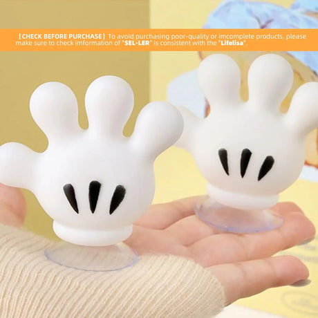 Palm Toothbrush Holder With Multifunctional Suction Hooks - Omega Lifestyles