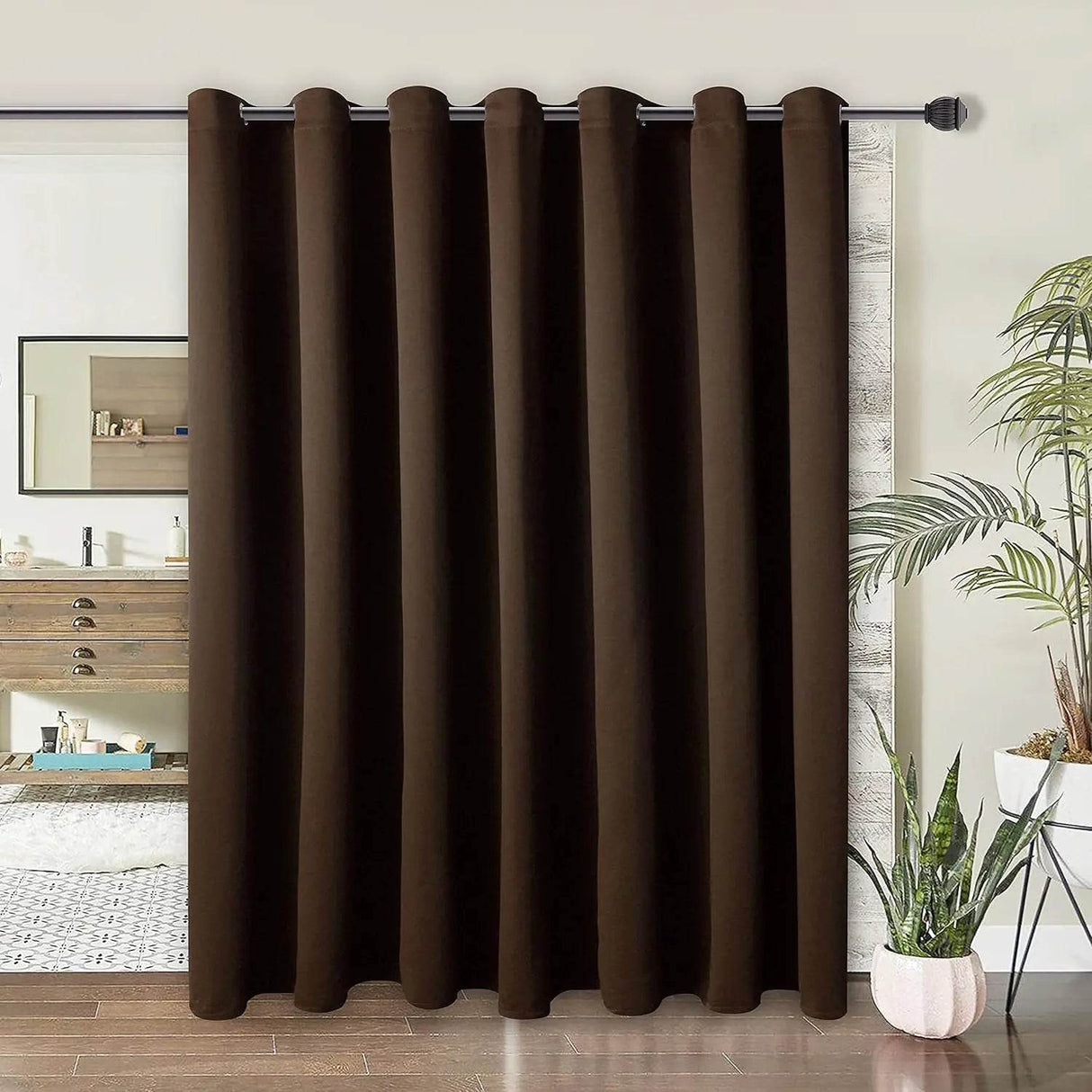 Noise Reduction Grommet Top Room Divider Curtain