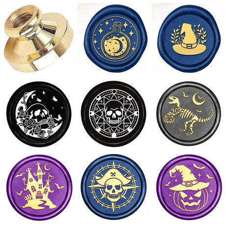 Brass Wax Seal Stamp With Removable Wooden Handle - Omega Lifestyles