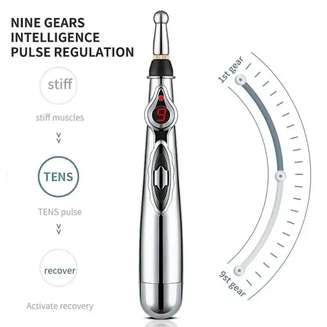 5-Head Electric Acupuncture Point Massage Pen Pain Relief - Omega Lifestyles