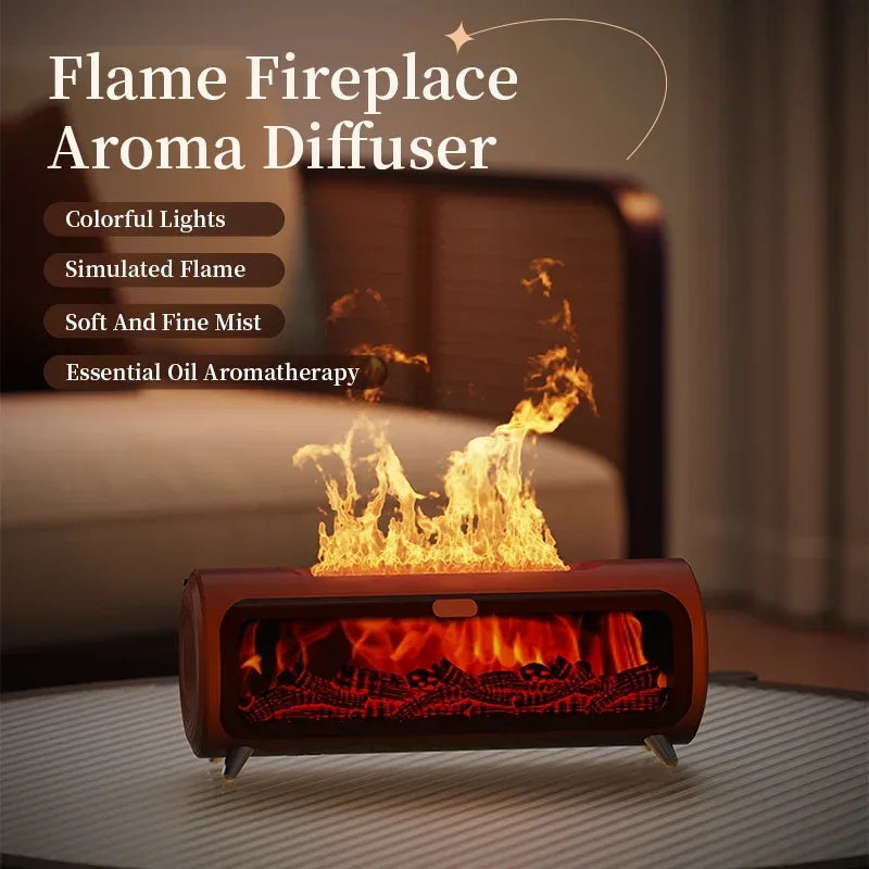 Fireplace Ultrasonic Essential Oil Aroma Diffuser Humidifier - Omega Lifestyles