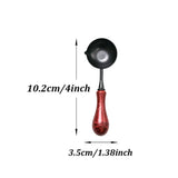 Wood Handle Non-Stick Double Spout Wax Seal Spoon - Omega Lifestyles