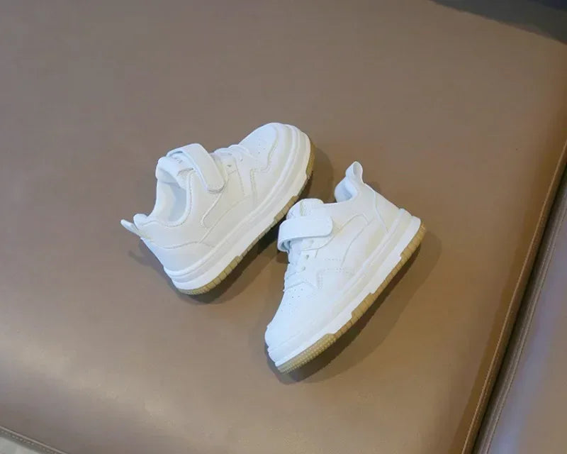 Breathable PU Leather Children's Casual Hook & Loop Sneakers - Omega Lifestyles