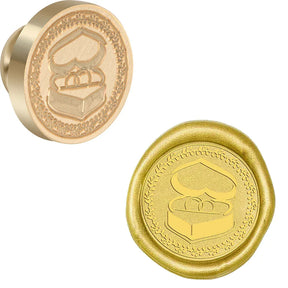 Wedding Heart Pattern Removable Brass Wax Seal Stamp - Omega Lifestyles
