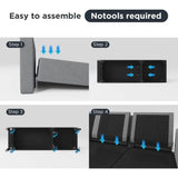 Convertible Firm Linen Fabric Sectional Sofa Light Grey - Omega Lifestyles