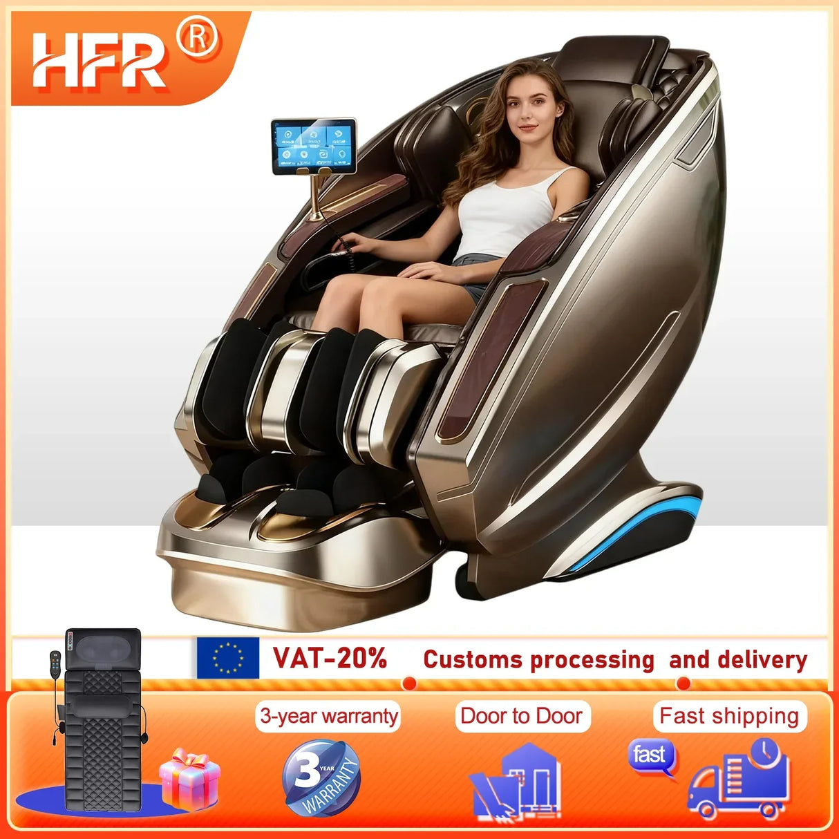 4D AI Voice Control Zero Gravity Massage Chair With Heating - Omega Lifestyles