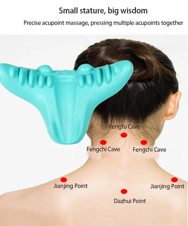 Cervical Traction Neck Massage Pillow For Pain Relief - Omega Lifestyles