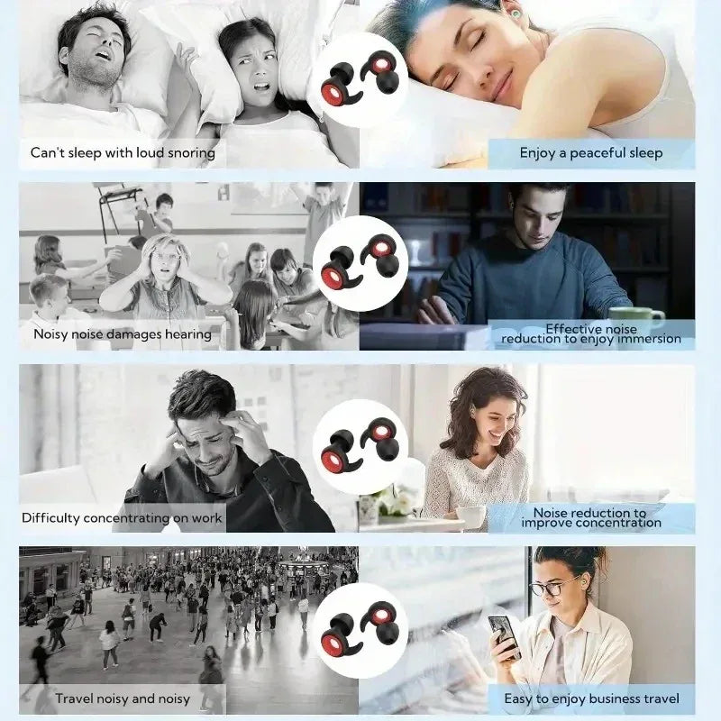 Silicone Soft Noise-Blocking Waterproof Sleep Earplugs - Omega Lifestyles