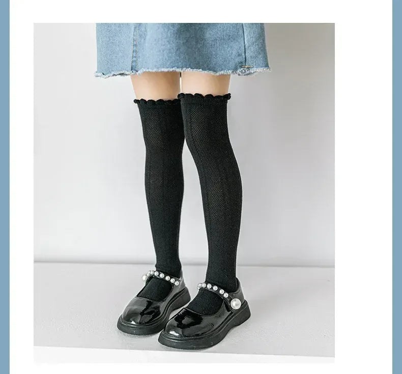 Breathable Cotton Knit Kids Over Knee Socks - Omega Lifestyles