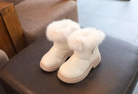 Waterproof Children Winter Ankle Fur Boots with Soft Sole - Omega Lifestyles