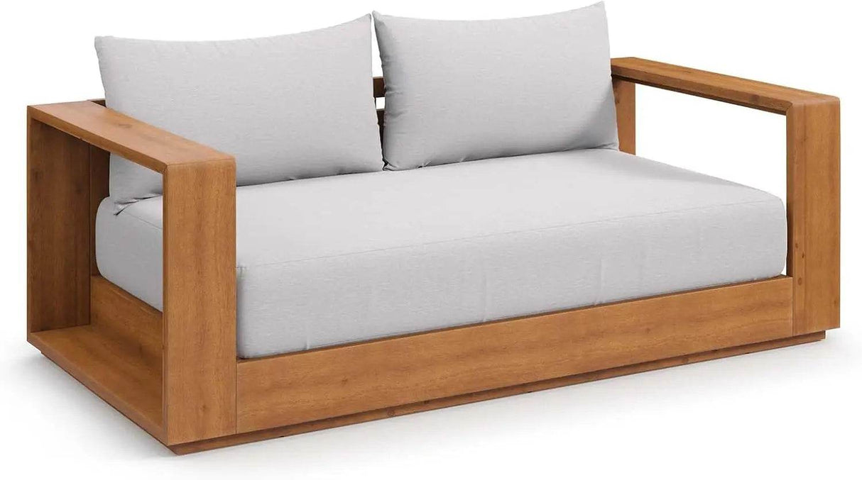 Acacia Wood Outdoor Patio Loveseat - Omega Lifestyles