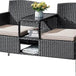Outdoor Furniture Patio Loveseat Wicker Bench - Omega Lifestyles