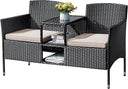 Outdoor Furniture Patio Loveseat Wicker Bench - Omega Lifestyles