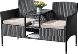 Outdoor Furniture Patio Loveseat Wicker Bench - Omega Lifestyles