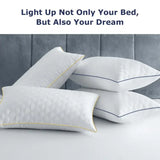 Set Of 2 Soft Hypoallergenic Neck Support Pillows Standard Queen