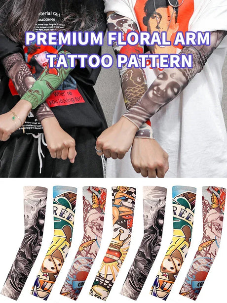 Floral Temporary Tattoo Sleeve With Sun Protection - Omega Lifestyles
