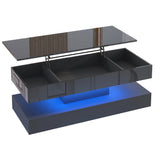 Modern LED Coffee Table With Storage And Lighting