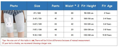 Girls Cartoon Elastic Waist Summer Calf-Length Leggings - Omega Lifestyles