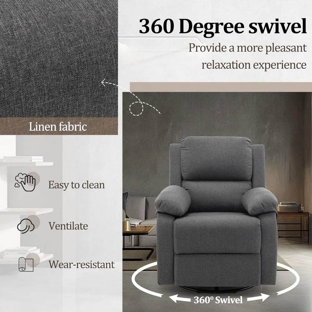360-Degree Swivel Rocker Recliner Chair - Omega Lifestyles