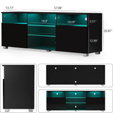 Modern High Gloss LED TV Stand With Storage Cabinet