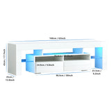 Modern 71-Inch Living Room TV Stand With RGB LED Lighting