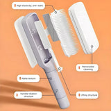 Rotatable Self-Cleaning Telescopic Airbag Hair Comb - Omega Lifestyles