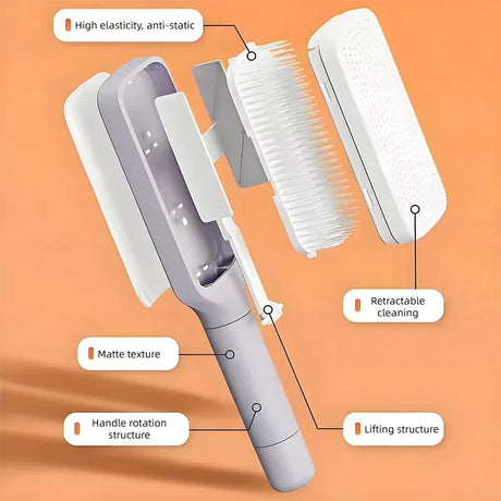 Rotatable Self-Cleaning Telescopic Airbag Hair Comb - Omega Lifestyles