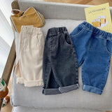 Casual Soft Denim Baby Pants With Elastic Waist - Omega Lifestyles