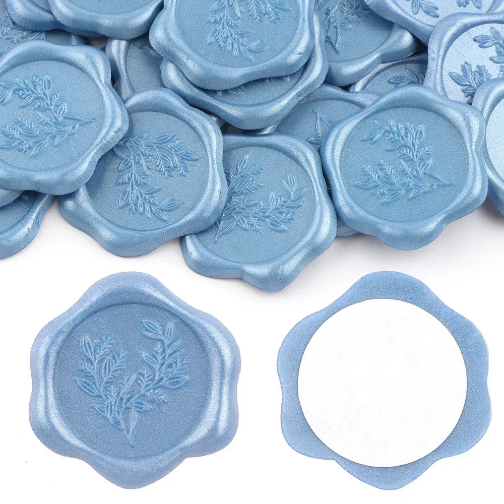 Set Of 20 Multicolor Eucalyptus Wax Seal Stickers - Omega Lifestyles