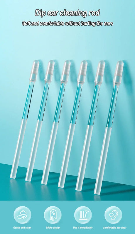 Pack Of 24 Soft Rubber Tip Sticky Ear Cleaning Cotton Swabs - Omega Lifestyles