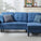 Convertible Modern Linen Fabric L-Shaped Sectional Sofa - Omega Lifestyles