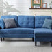 Convertible Modern Linen Fabric L-Shaped Sectional Sofa - Omega Lifestyles
