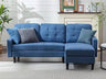 Convertible Modern Linen Fabric L-Shaped Sectional Sofa - Omega Lifestyles