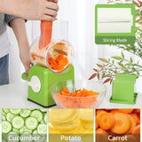 3-in-1 Rotary Cheese Grater Manual Vegetable Slicer