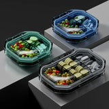 Portable 6-Grid Transparent Waterproof Pill Storage Box - Omega Lifestyles