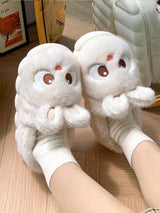 Women’s Cute Plush Flannel Indoor Winter Rabbit Slippers