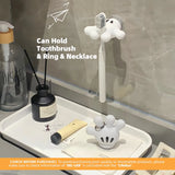 Palm Toothbrush Holder With Multifunctional Suction Hooks - Omega Lifestyles