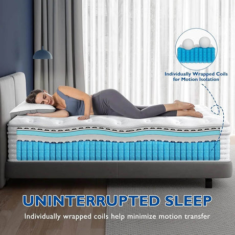Medium Hybrid Gel Memory Foam Pocket Spring Mattress - Sleep Galleria