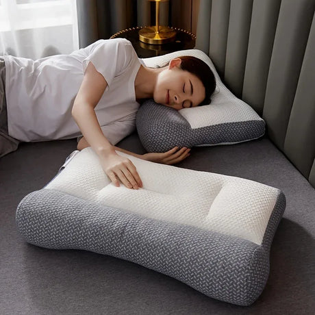 Massage Support Neck Pillow With Polyester Cotton Filling - Omega Lifestyles