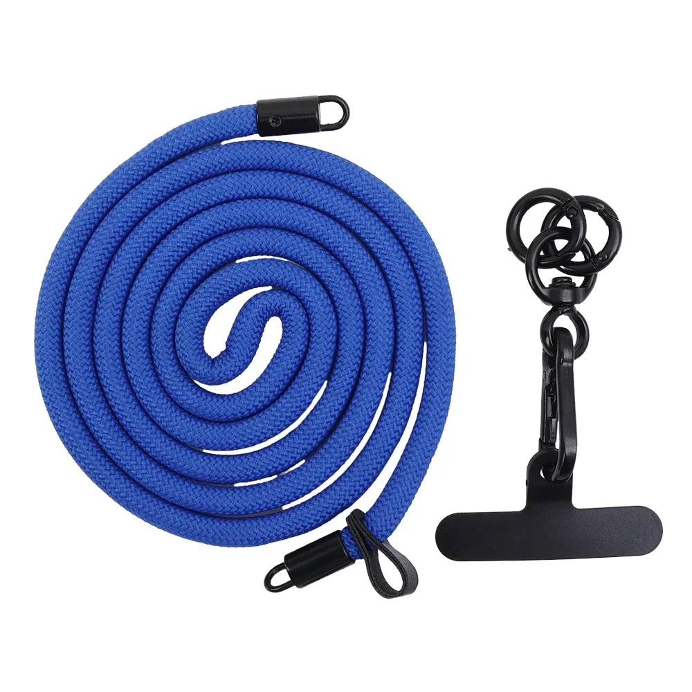 120cm Thick Adjustable Polyester Crossbody Phone Lanyard