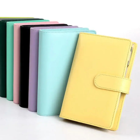 PU Leather A6 Budget Binder Notebook With Cash Envelopes Organizer - Omega Lifestyles