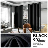 2-Piece Noise Reduction Grommet Top Room Divider Curtain