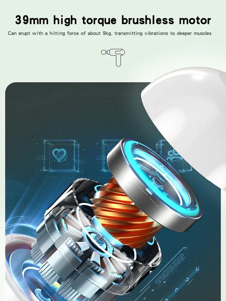 LCD Intelligent Frequency Control Mini Portable USB Massage Gun - Omega Lifestyles