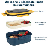 Stackable Leak-Proof 1200ML Bento Lunch Box With Tableware