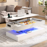 Modern LED Coffee Table With Storage And Lighting