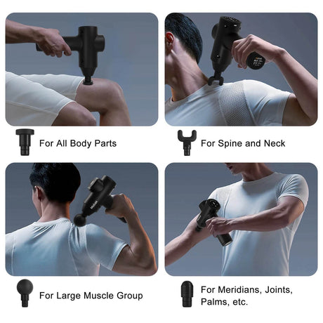 Deep Tissue Portable Massage Gun With Four Heads - Omega Lifestyles