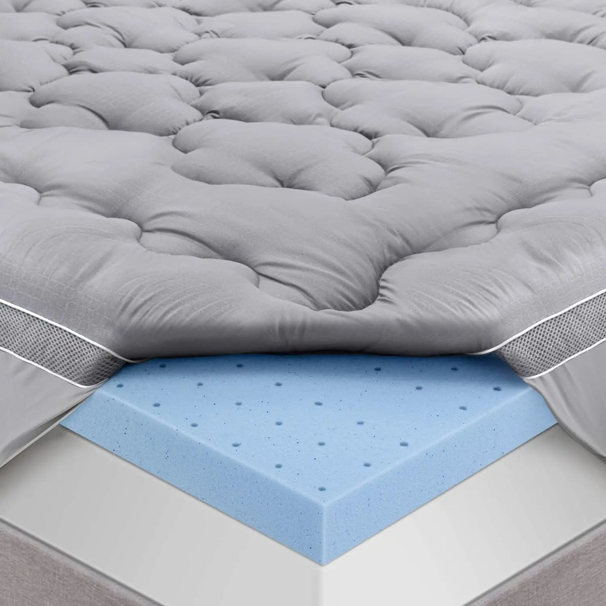 Gel Memory Foam 4-Inch Mattress Topper Twin Full King