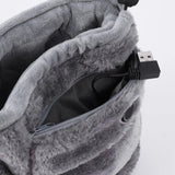 Pair Of USB Heated Plush Warm Electric Foot Warmer Shoes - Omega Lifestyles