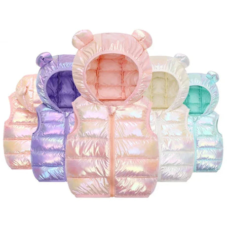 Children’s Hooded Winter Cotton Polyester Waistcoat Vest - Omega Lifestyles