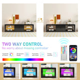 Modern High Gloss 72-Inch LED TV Stand With Storage